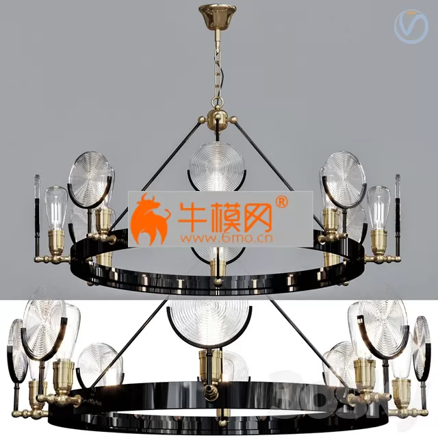 GASLIGHT LENS Chandelier – 4365