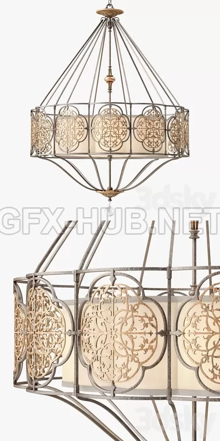 Murray Feiss Marcella 4 Light Uplight Chandelier – 4382