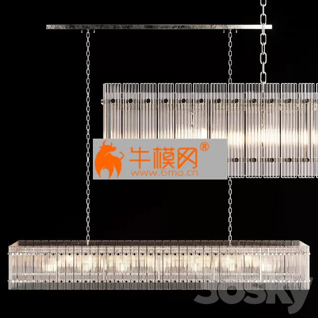 Restoration Hardware SAN MARCO LINEAR CHANDELIER 72 Nickel – 4398