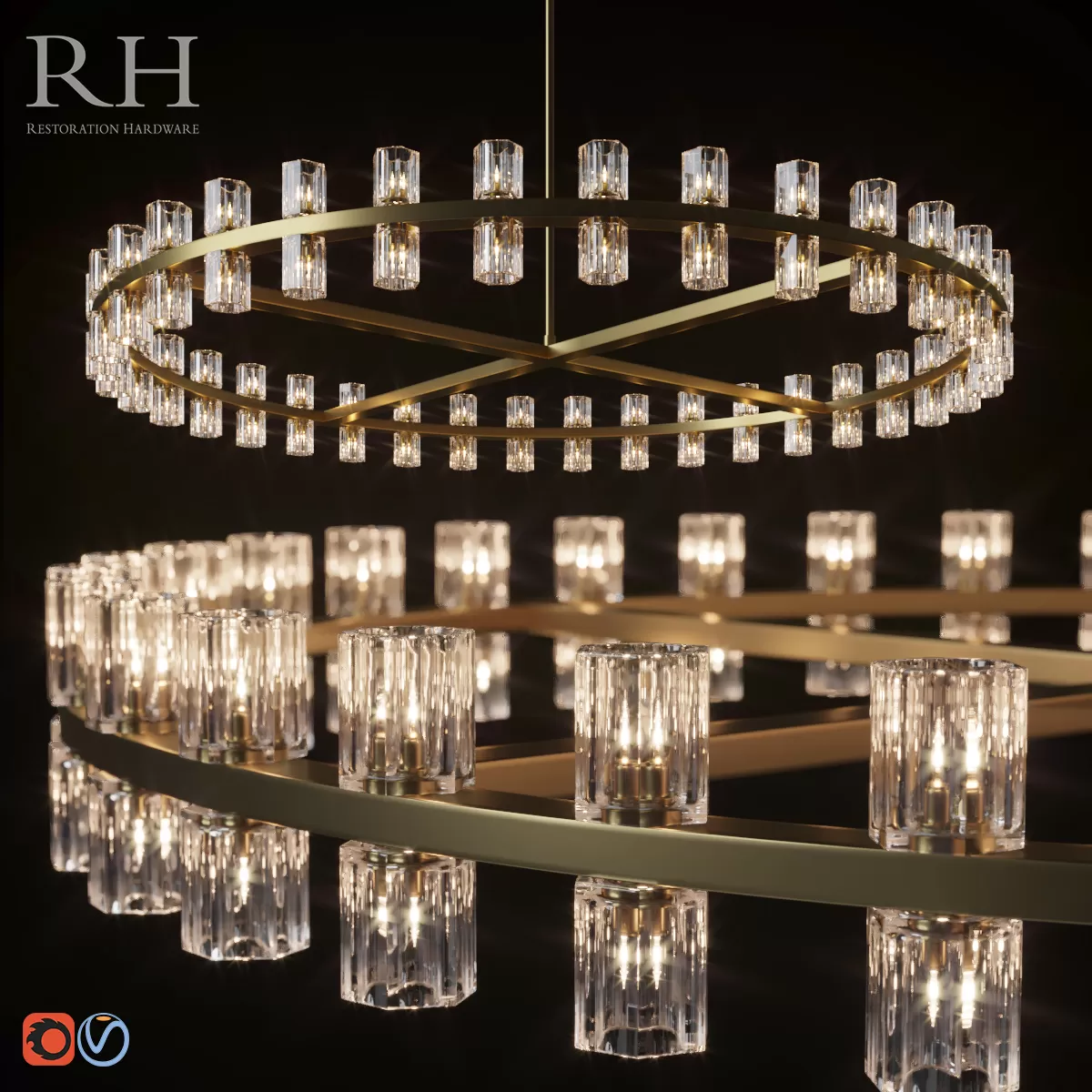 RH ARCACHON ROUND CHANDELIER 60 – 4400