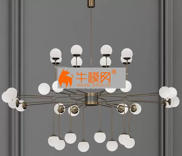 Roll & Hill Modo 10 Globe Chandelier – 4402