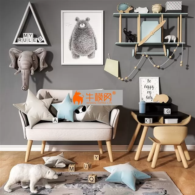 Children set furniture and decor 02 – 4432