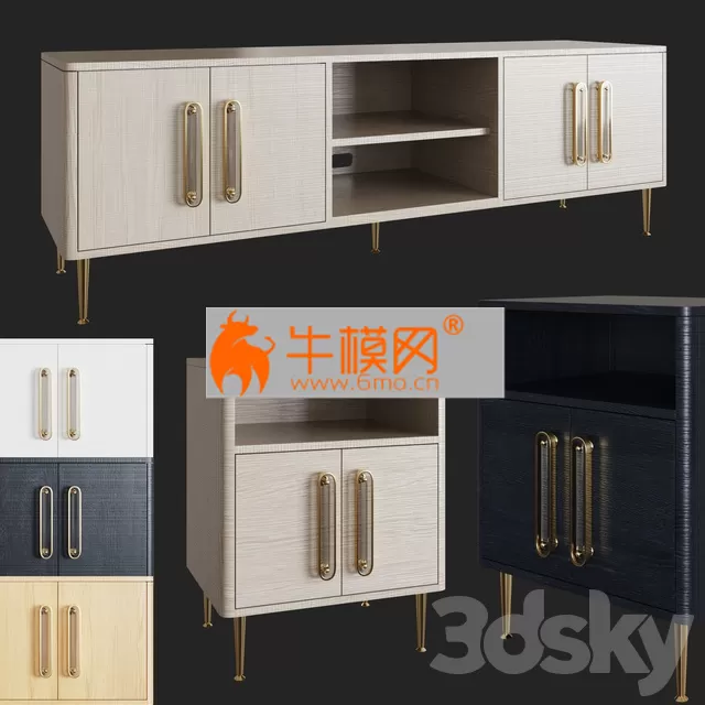 Odetta Media Console Nightstand – 4488