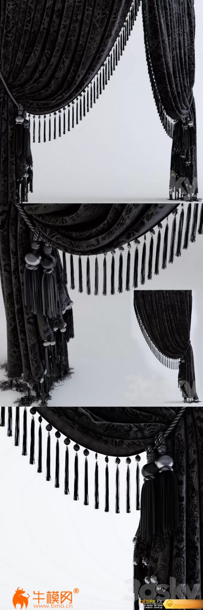 Curtains Classic (max, fbx) – 4536