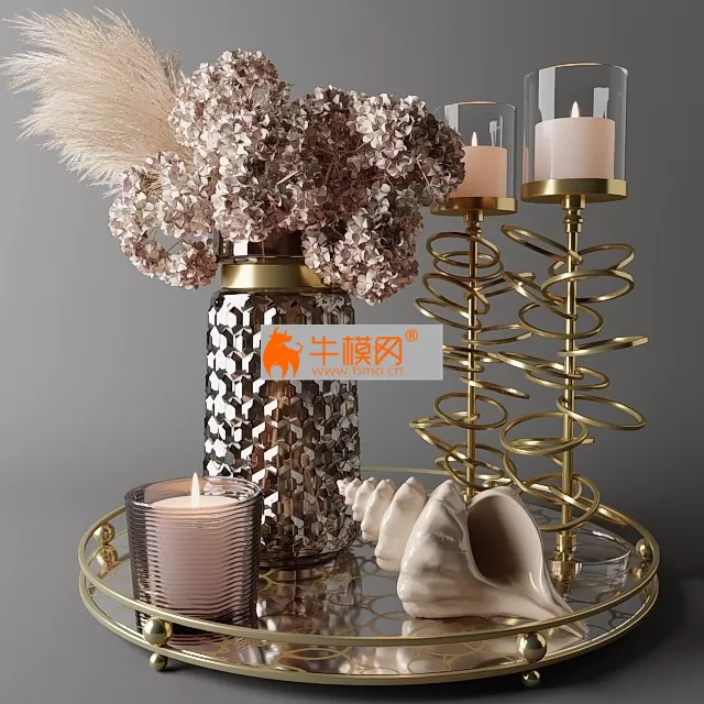 Bouquet of dry hydrangea and pampas grass with a sink – 4585 Bouquet of dry hydrangea and pampas grass with a sink – 4585