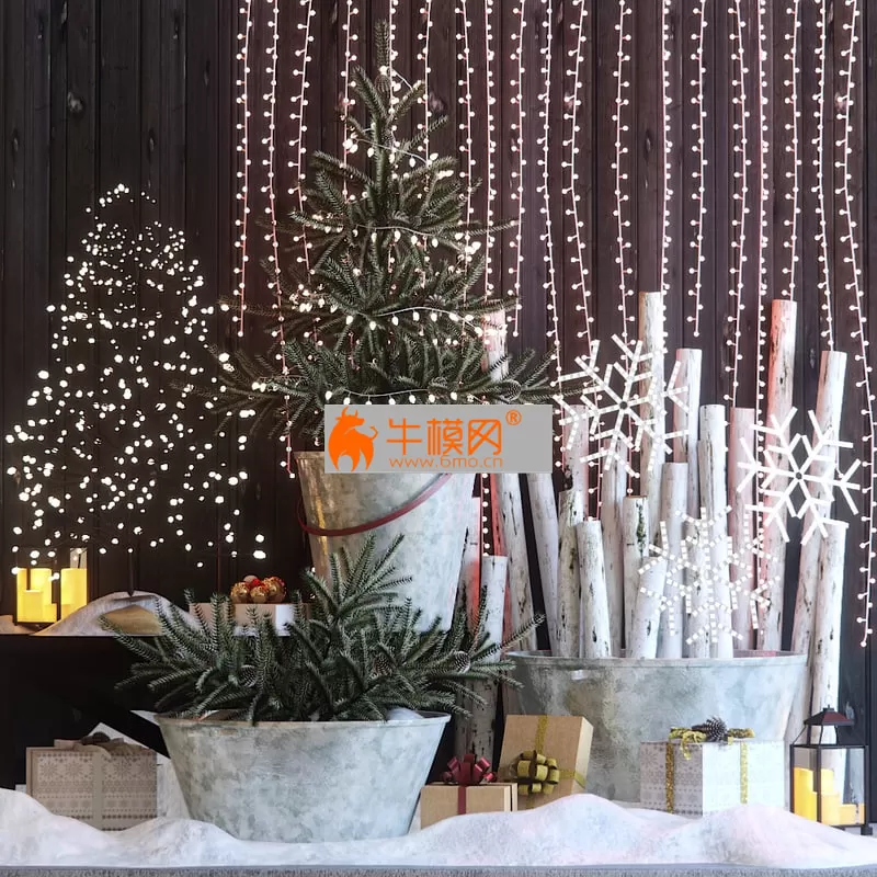 Christmas decor set 3D model – 4597 Christmas decor set 3D model – 4597