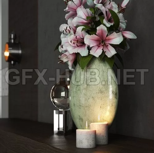 Decor set for interior (max 2010, 2012 Vray) – 4627 Decor set for interior (max 2010, 2012 Vray) – 4627