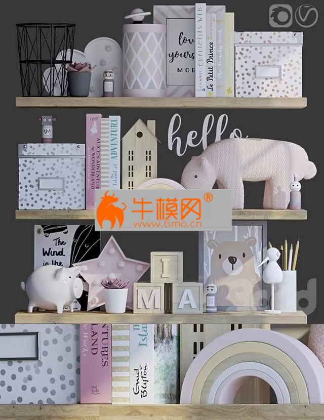 Decorative set for a baby girl – 4725 Decorative set for a baby girl – 4725