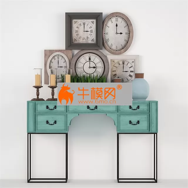 Decorative set in the style of Provence, with a clock – 4729 Decorative set in the style of Provence, with a clock – 4729