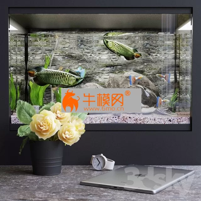 Decorative set with aquarium – 4740 Decorative set with aquarium – 4740