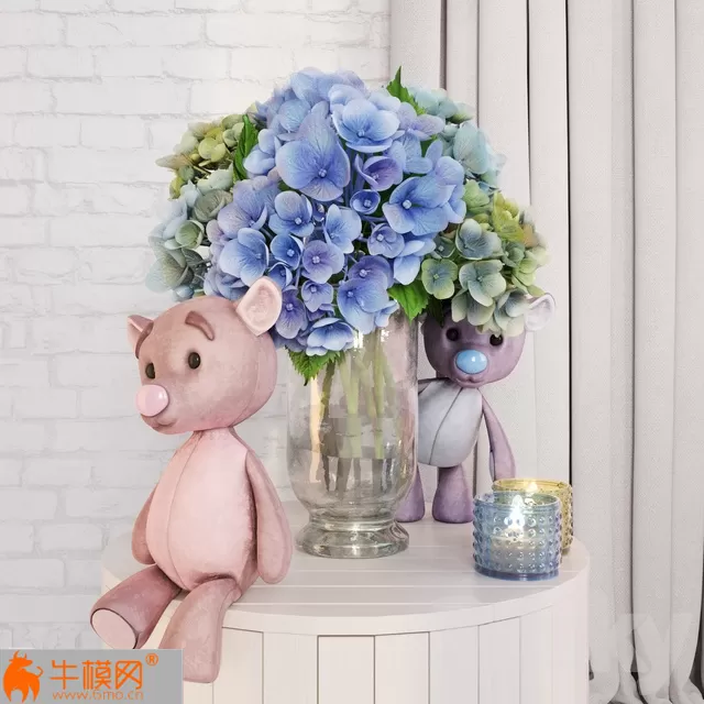 Decorative set with hydrangea – 4748 Decorative set with hydrangea – 4748