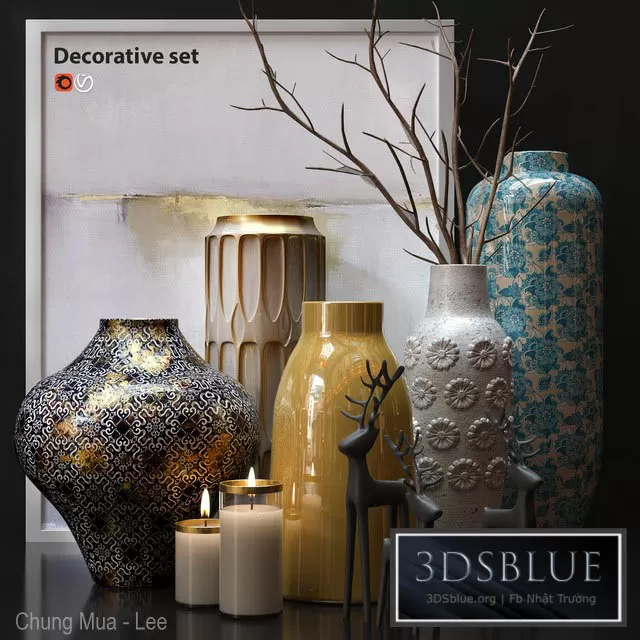 DECORATION – DECORATIVE SET – 3DSKY Models – 3040