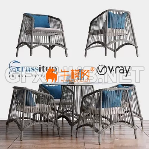 Aira Dining Blue Grassitup – 4854