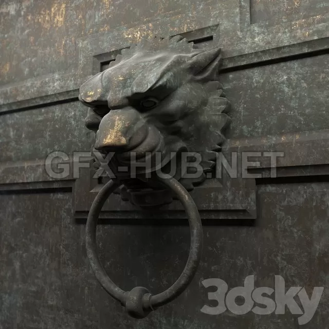 Ancient door handle in the form of a lion – 4870 Ancient door handle in the form of a lion – 4870