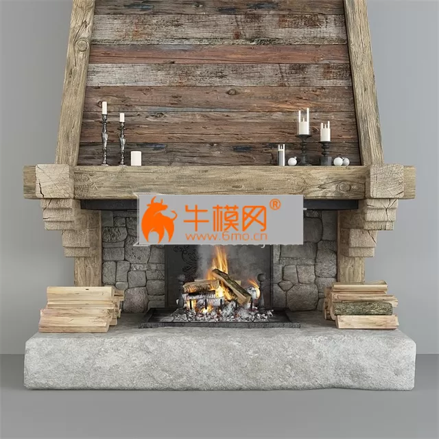 Fireplace and decor – 4941
