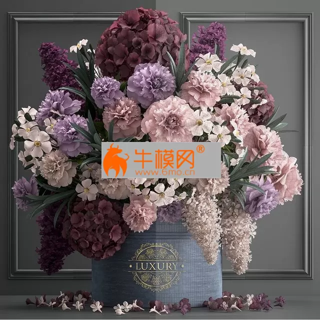 A bouquet of flowers in a gift box 87 – 4952