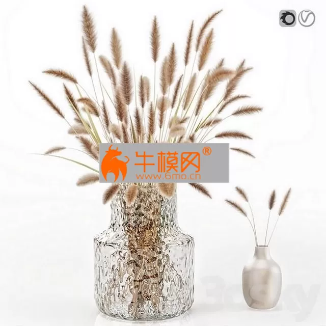 Dry flowers in glass vase 2 – 4971