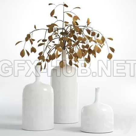 Flower vase Ornament white – 4983