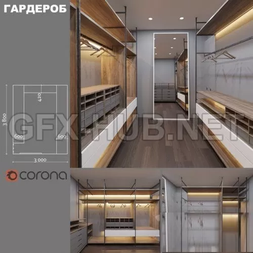 Furniture wardrobe with mirror (max) – 5028 Furniture wardrobe with mirror (max) – 5028