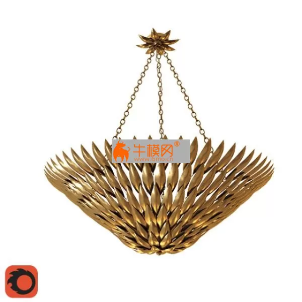 Broche 8 Lights Antique Gold Chandeler – 5182