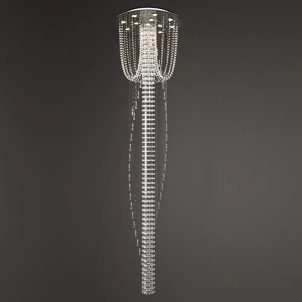 Crystal World 13-Light Chrome Flushmount – 5186