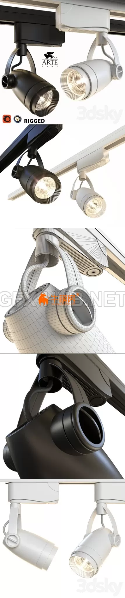 Arte Lamp Track Lights A5910PL1 Black and White – 5266