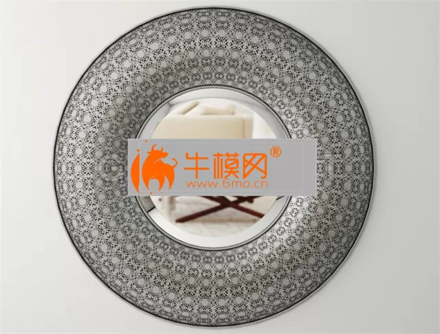 Silver Round Mirror – 5391