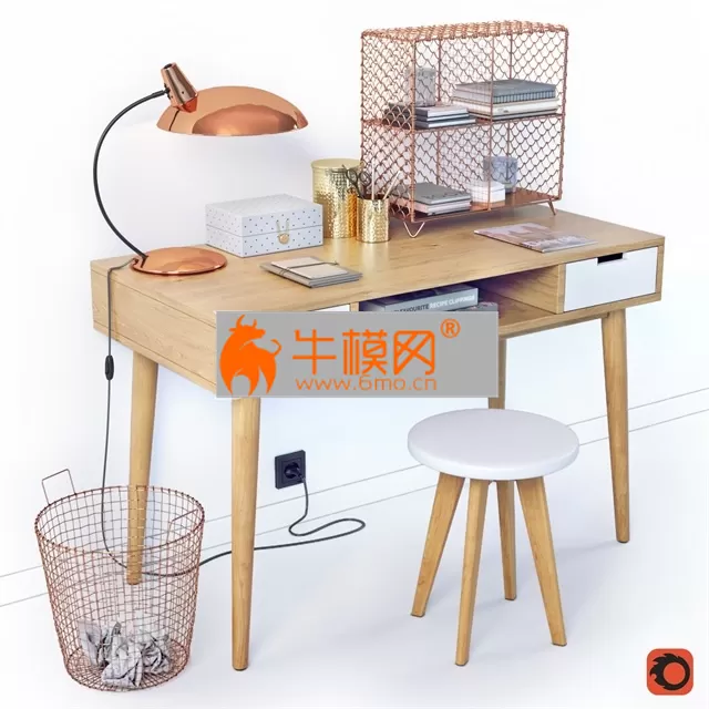 Desktop with decor La Redoute JIMI – 5402