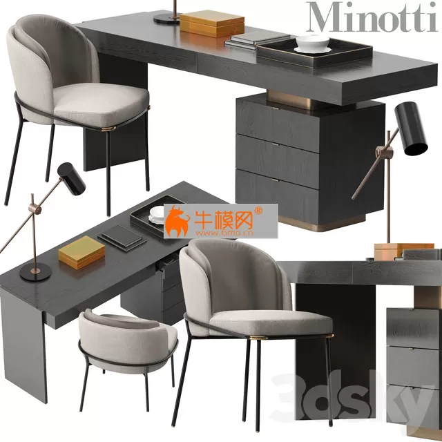 Minotti Carson desk set – 5418