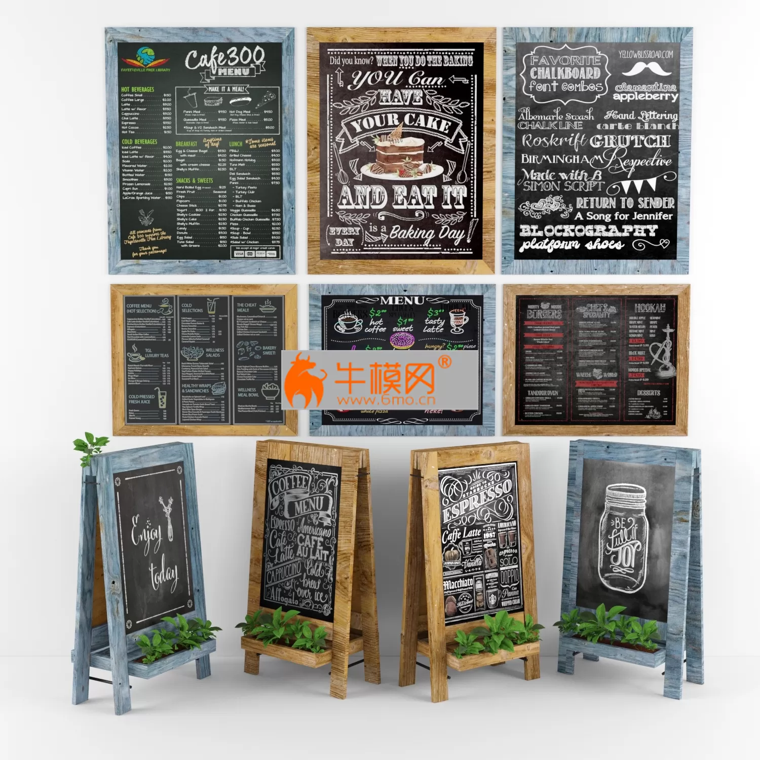 Restaurant chalkboard 05 plants – 5831