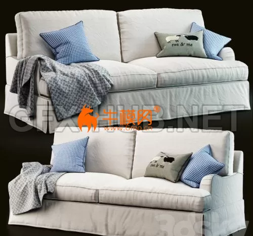 PB ENGLISH ARM SLIPCOVERED SOFA – 6060