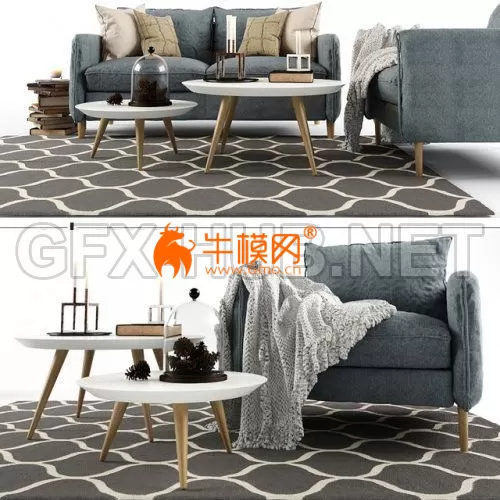 Pohjanmaan sofa and decor – 6066