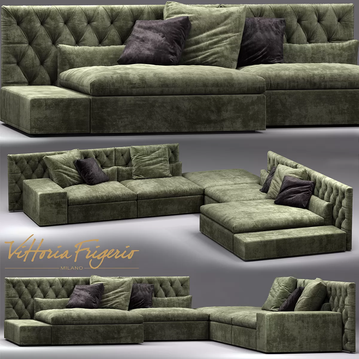 Sofa Dominio capitonne Frigerio Salotti – 6107