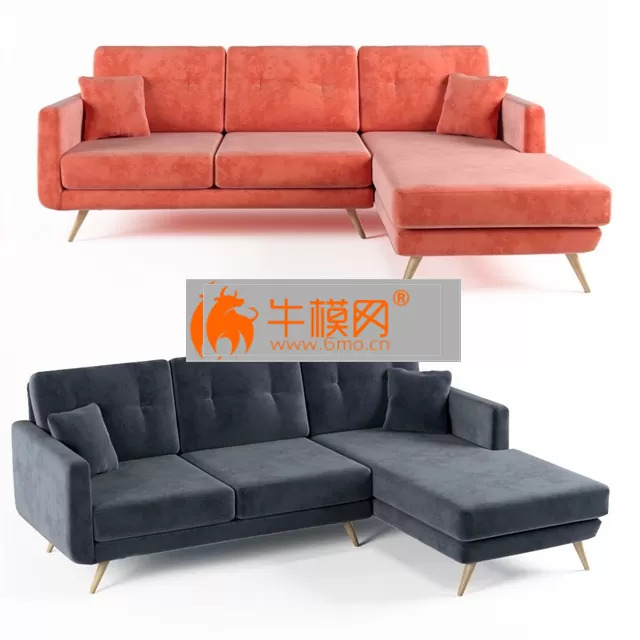 Sofa IKEA (pink, gray, dark blue) – 6121