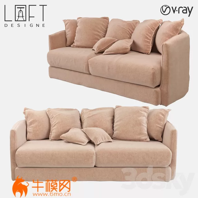 Sofa LoftDesigne 1808 (max 2013, 2016, obj) – 6133
