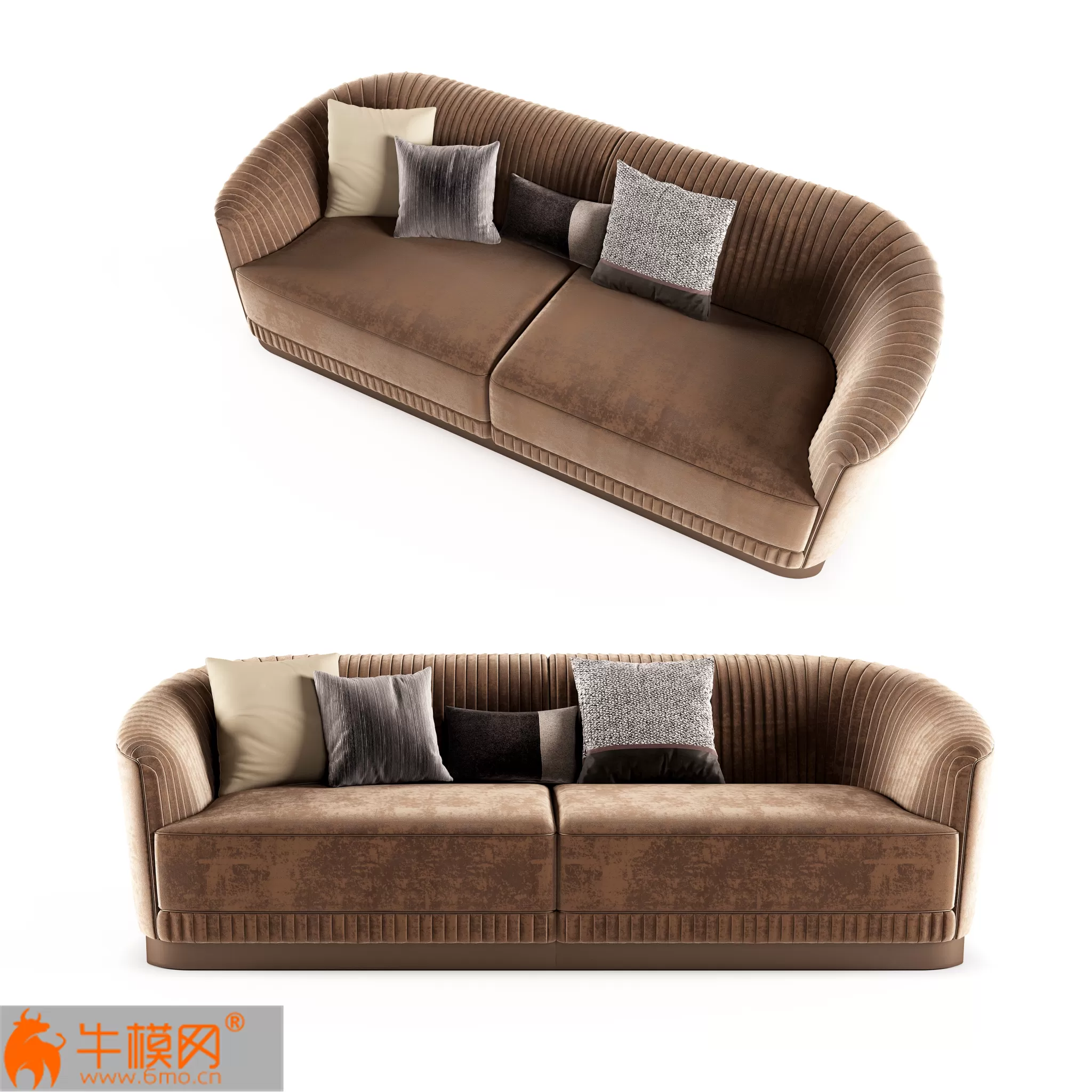 Velvet sofa – 6186