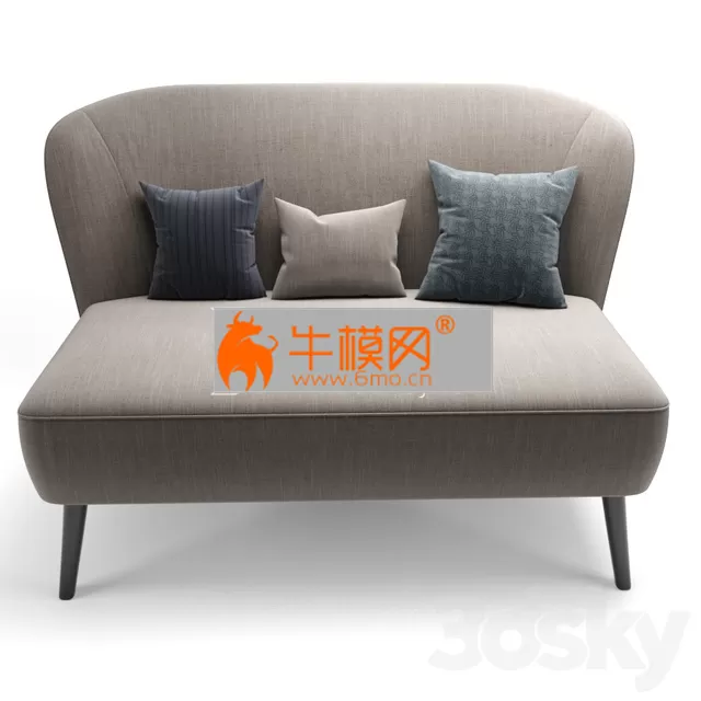 Vintage Cocktail Sofa With Pillow – 6188