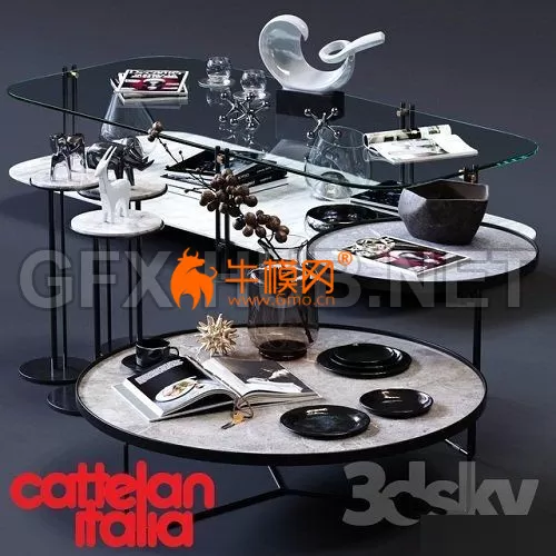 Cattelan Italia Coffee Tables Set 02 – 6248 Cattelan Italia Coffee Tables Set 02 – 6248