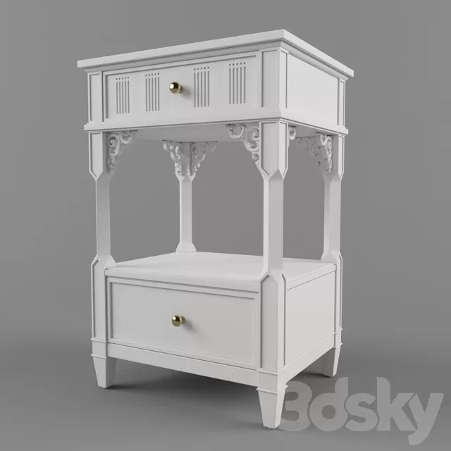 Charleston Regency-Palmetto Telephone Table in Ropemaker’s White – 6251 Charleston Regency-Palmetto Telephone Table in Ropemaker’s White – 6251