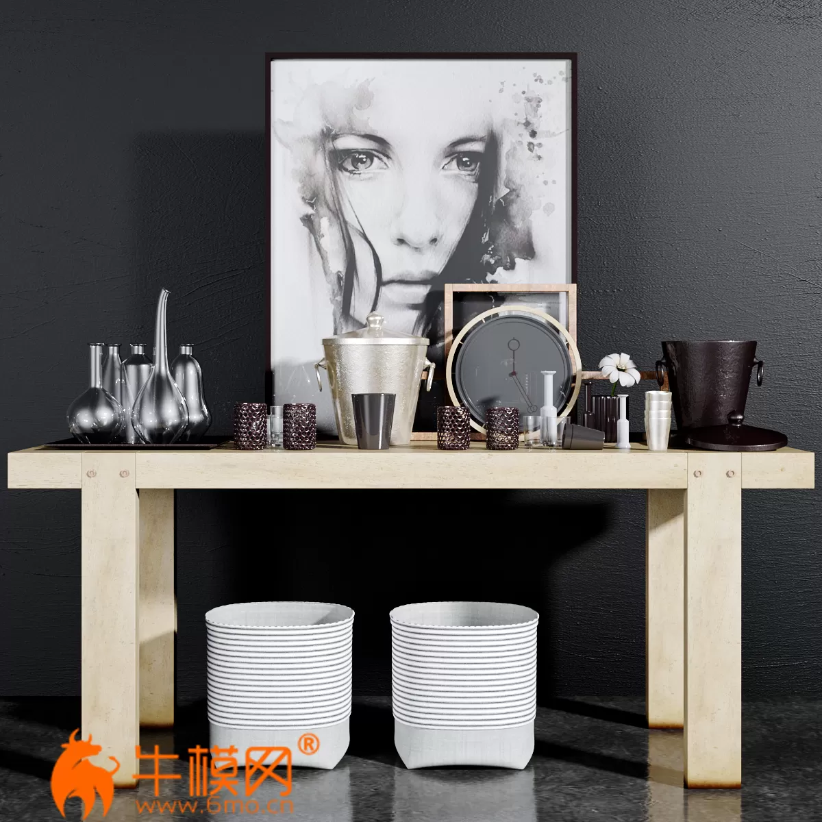 Decorative console table set – 2 (max 2012) – 6279 Decorative console table set – 2 (max 2012) – 6279