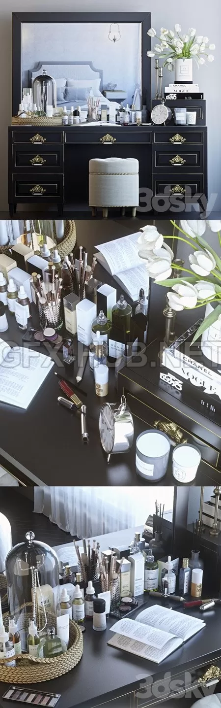 Decorative set for dressing table 7 – 6282 Decorative set for dressing table 7 – 6282