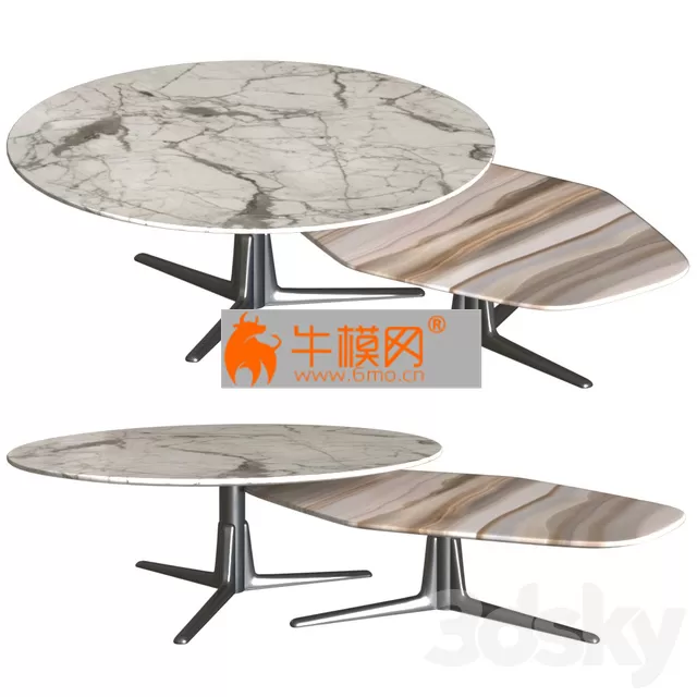 Flexform Sveva two small tables – 6318