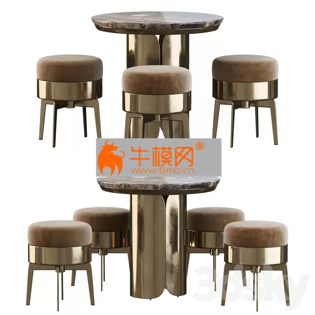 Gabriel Coffe Table and Feel Good Pouf – 6323