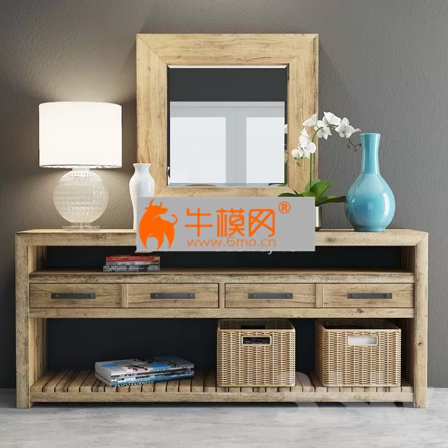 Hooker Roslyn Country Table With Accessories Set – 6339