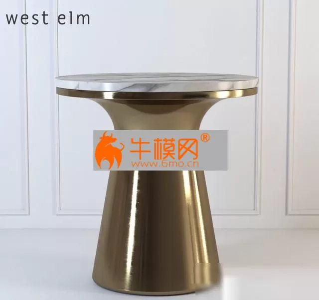 Marble Topped Pedestal Side Table – 6358 Marble Topped Pedestal Side Table – 6358