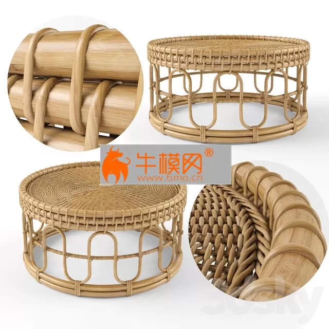 Samson Rattan Coffee Table 80 natural – 6413 Samson Rattan Coffee Table 80 natural – 6413