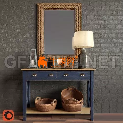 Summerville Wall Mirror, Milk Jug Accent Table Lamp, Console Marc Aurele – Lavande, Decoration – 6435 Summerville Wall Mirror, Milk Jug Accent Table Lamp, Console Marc Aurele – Lavande, Decoration – 6435