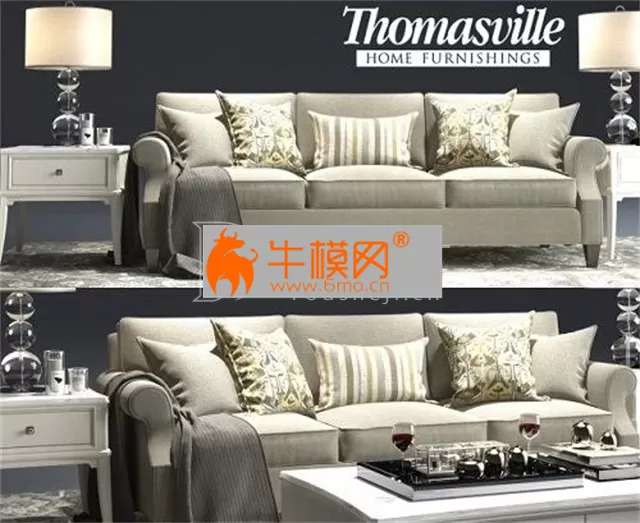 Thomasville Tawny Sofa Manuscript Cocktail Table – 6475 Thomasville Tawny Sofa Manuscript Cocktail Table – 6475