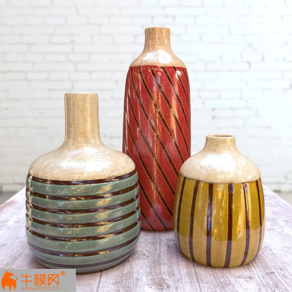 Rio Franco Ceramic Vases Set of 3 – 6647