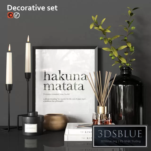 DECORATION – DECORATIVE SET – 3DSKY Models – 3278